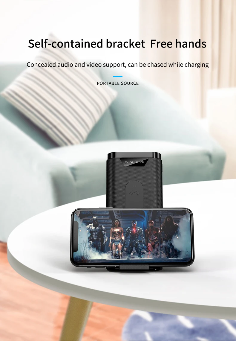 2020 new Portable Wireless Power Bank 10000 mah High Capacity Wireless Power banks - ANKUX.COM