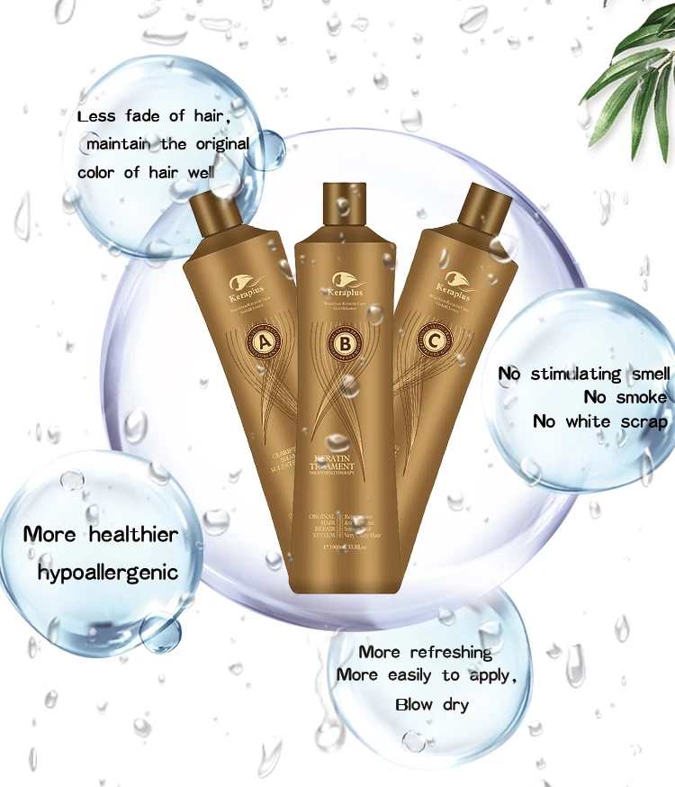 Private Label Straightening Keratin Hair Treatment Gold Therapy