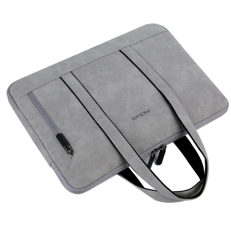 Women Briefcase Pu Leather Laptop Shoulder Computer Bag Slim Vintage