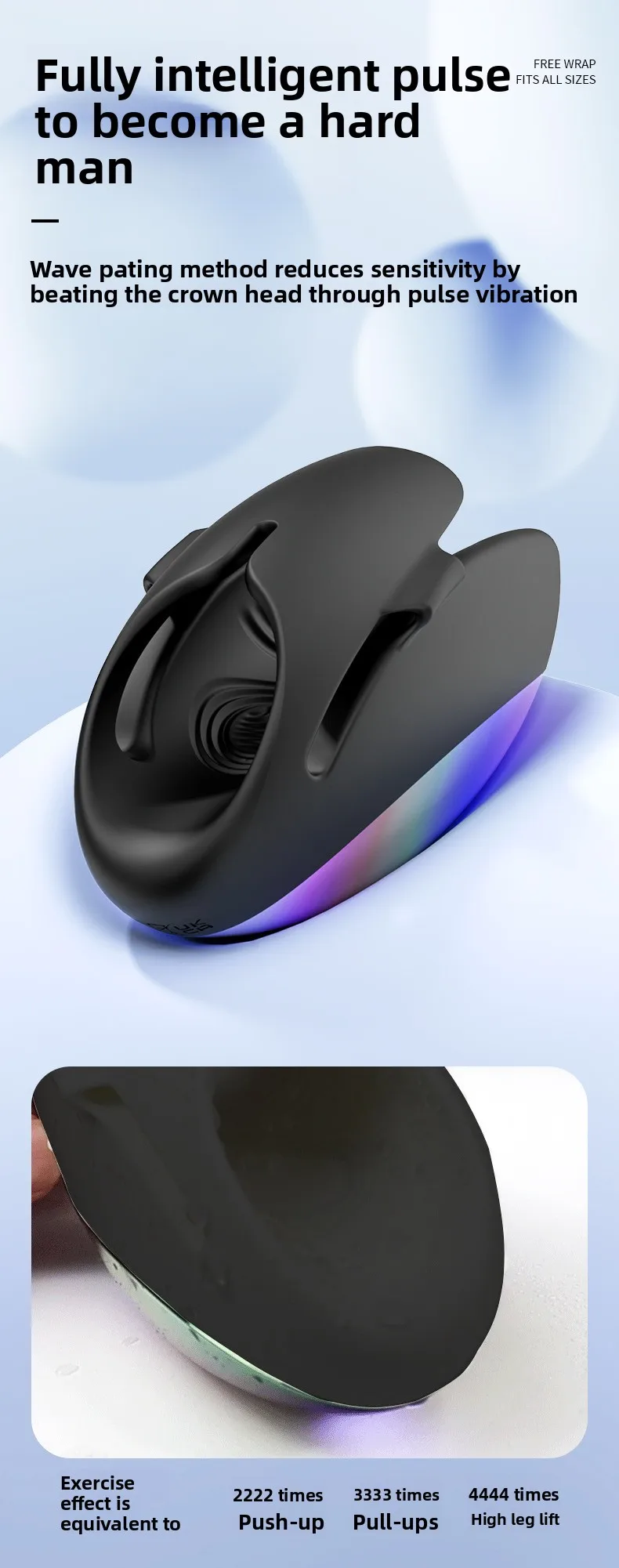 JRUI Hot Item M012 TPE Vibrating Penis Exerciser Sex Toy for Men's Sensitivity Reduction Delayed Ejaculation Training Vagina