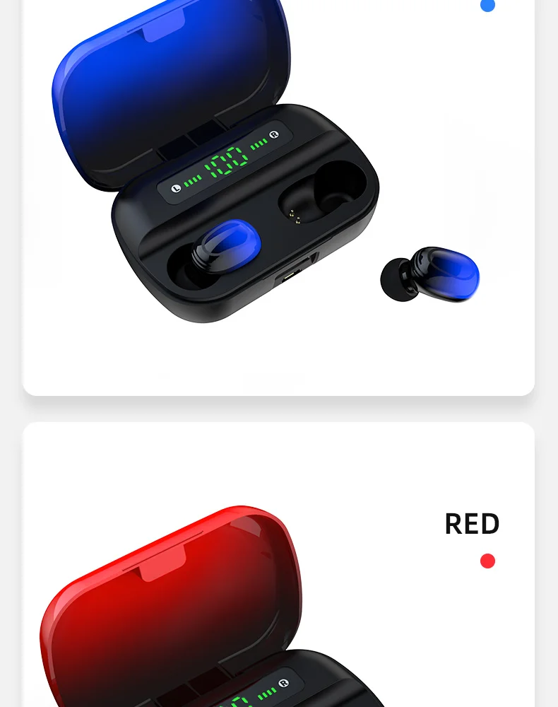 HBQ Q82 V5.0 Mini TWS Wireless Bluetooth Earphone 20H Play Time Wireless Headphones Bluetooth Headset With Mic for Phone - ANKUX.COM