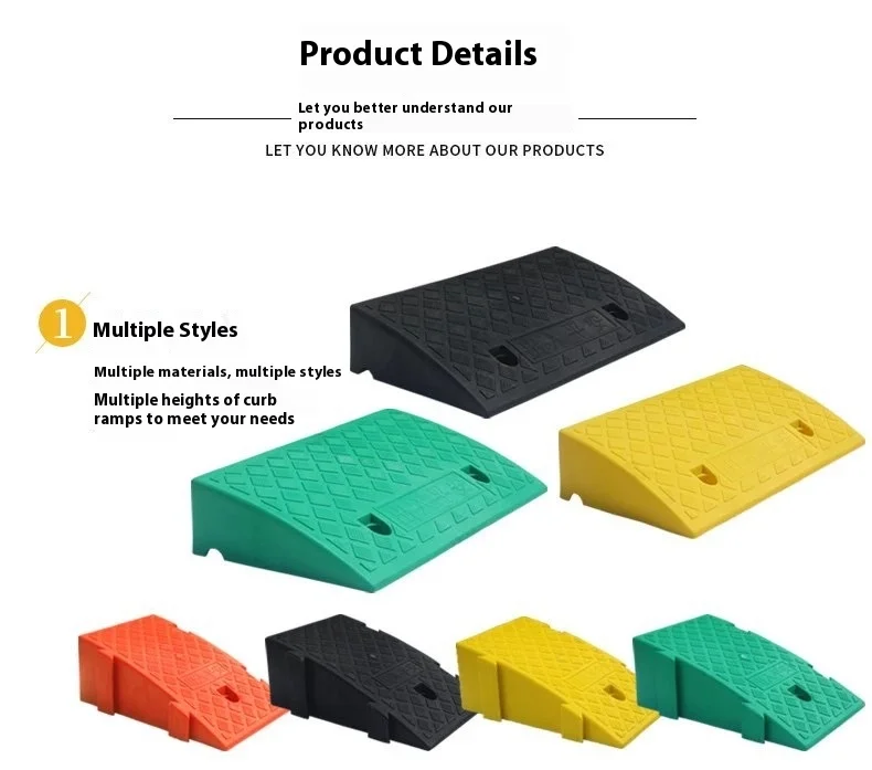 Plastic Threshold Ramp Loading Ramp Non-slip Surface Plastic Curb Ramp ...