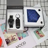 New style promotional men tie gift set with tie watch cufflinks