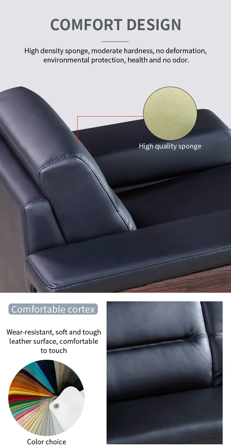 Pengpai Low Price Room 6 Seater Set Custom Leather Fabric Sofa