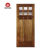 Mahogany 24 x 80 waterproof exterior house stained glass crafts wood door