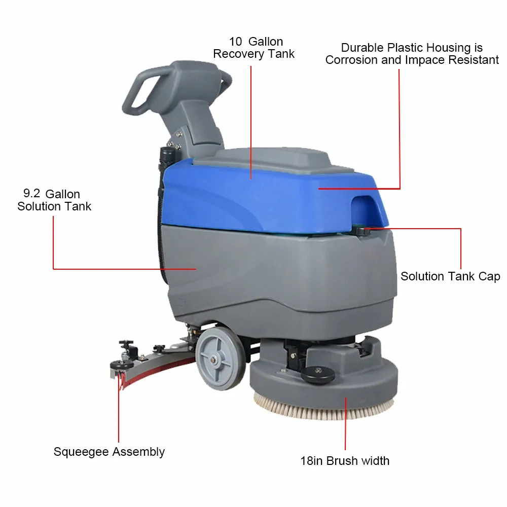 C460s Industrial Commercial Floor Cleaning Machine Professional Hand Push Walk Behind Floor