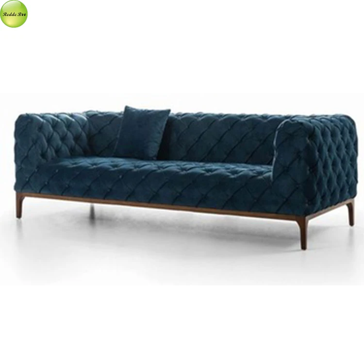 Modern Hot-sale Elegant Luxury Crushed Blue Velvet Sofa - Buy Crushed