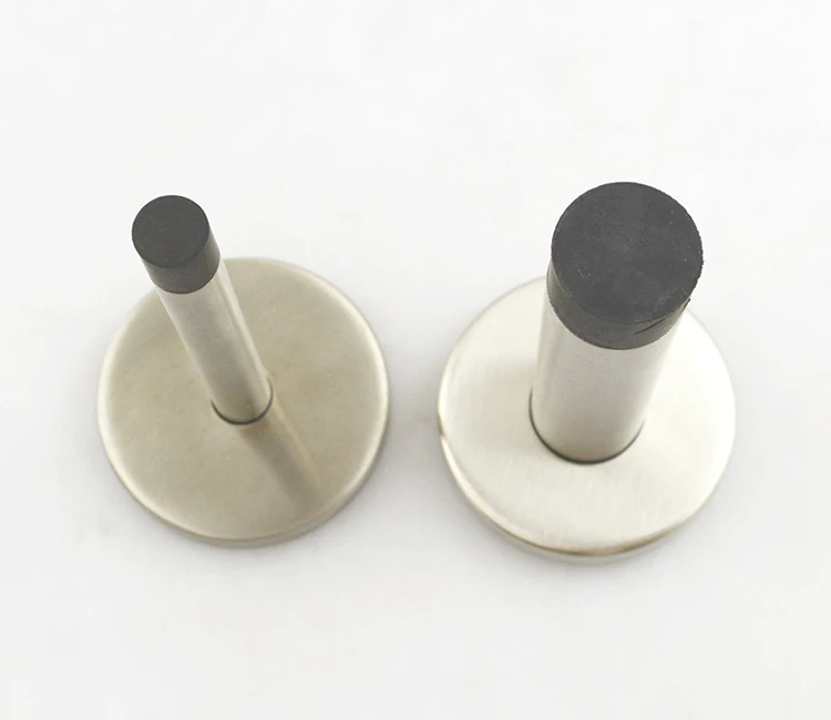 Cylinder Shape Stainless Steel Shower Door Stop With Plastic Bumper Buy Shower Door Stop