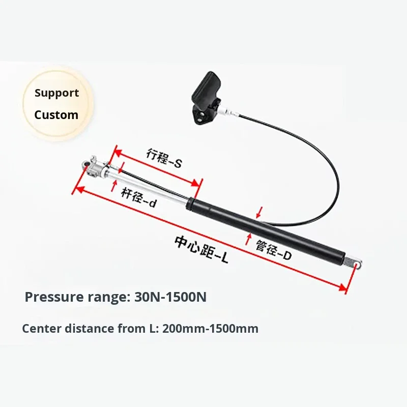 product adjustable angle device controllable hydraulic rod gas spring 28 third generation aluminum alloy lean tube connector 1000 series-14