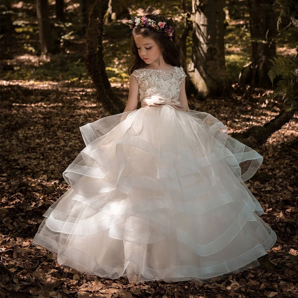 Summer Wedding Events Flower Girl Dress Hot Sale Children Clothing