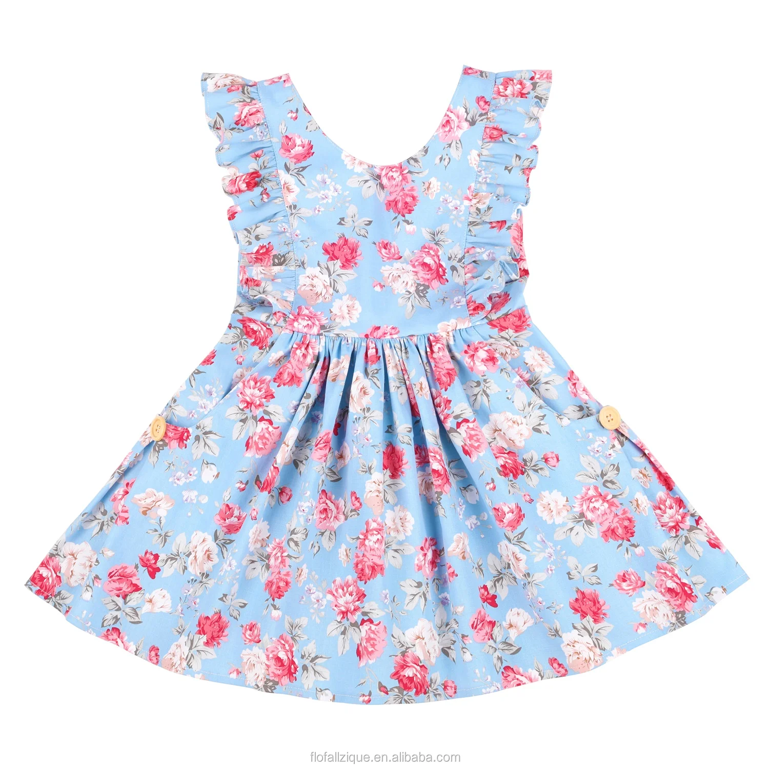 Rts Baby Girl Designer Clothes Sale Young Girls Floral Dress For Kids ...