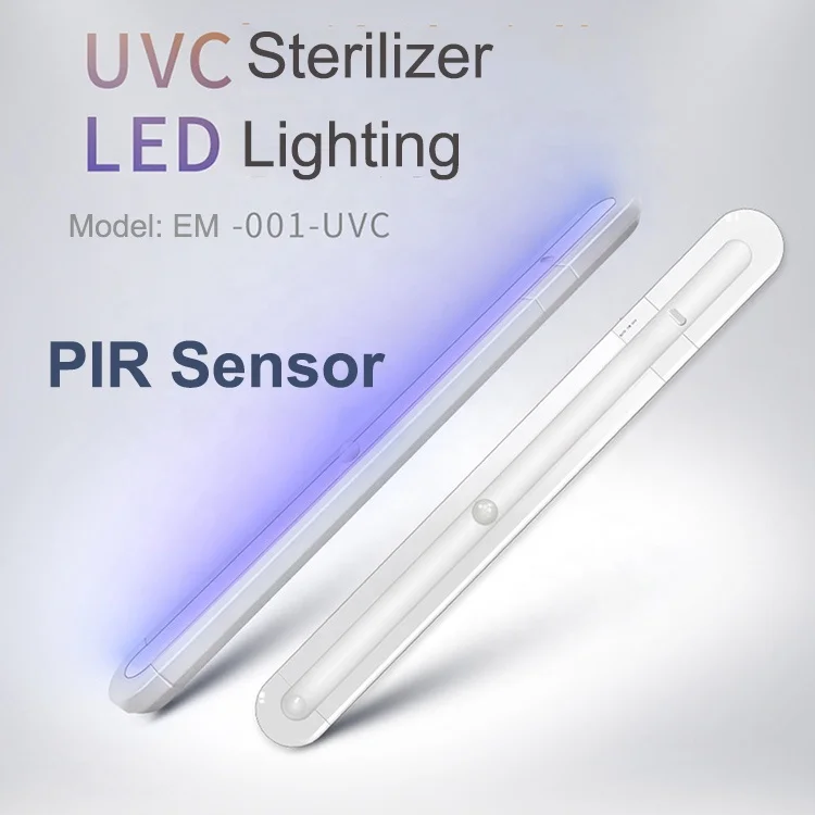 PIR Sensor Portable 280nm Lamps LED UVC Germicidal Light For Sterilization