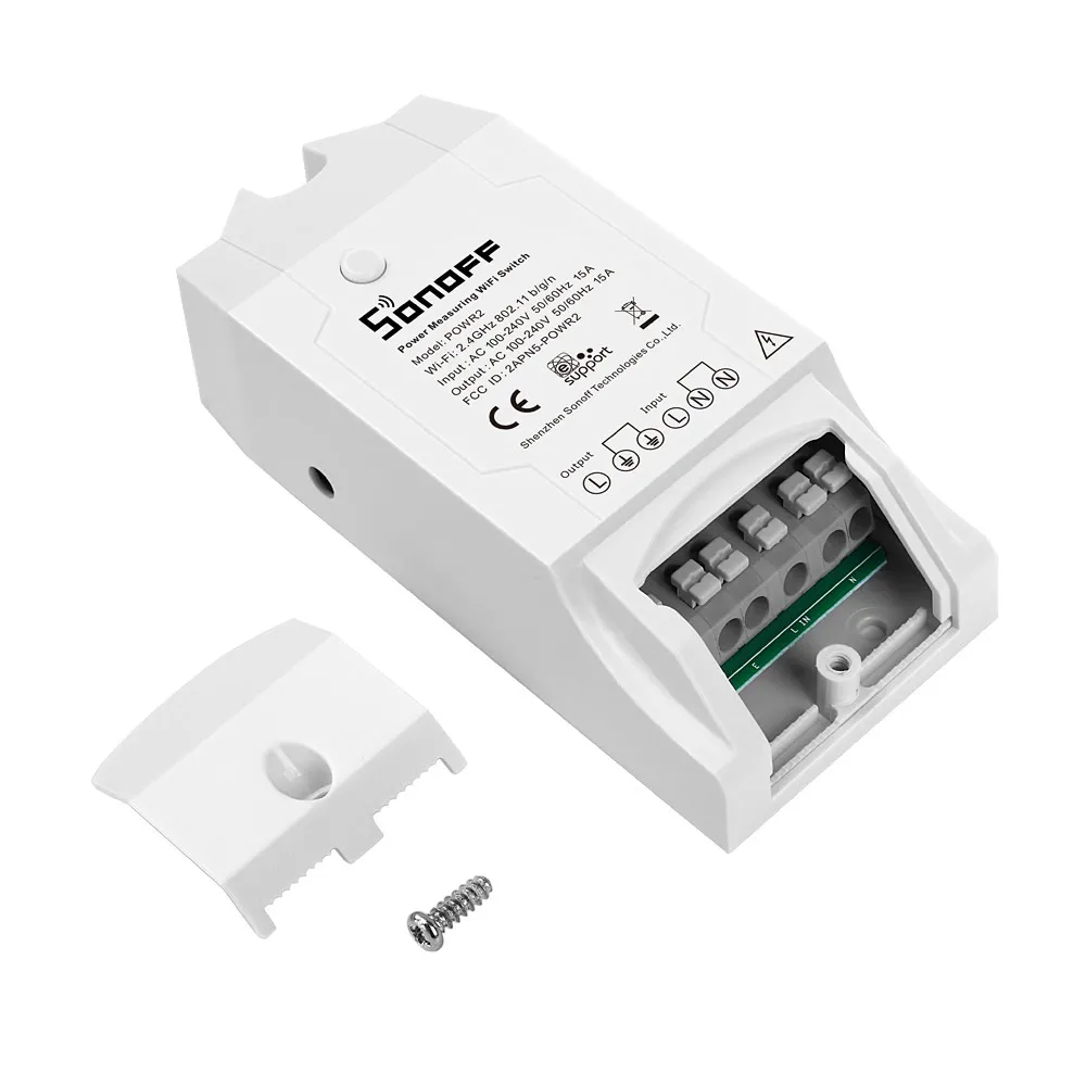 SONOFF POW R2 AC90-250V 16A 3500W WIFI Wireless APP Remote Control Switch Timer Socket Power Works with Amazon Alexa