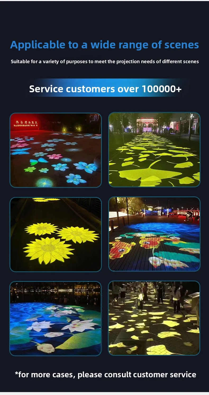 product dynamic rgb led shadow projection spotlight ip65 facade lighting creative ground attraction special effects shop ground lighting-6