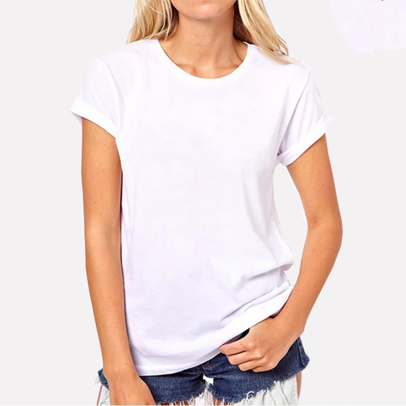 

women's t-shirt roll leeve t-shirts women graphic t hirts women,10 Pieces, White