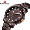 2019 naviforce 9152 hot sale new model 3ATM water resistant man quartz wristwatches stainless steel band Japan movement