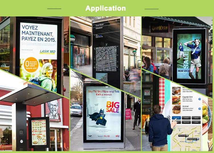 Equipment stand lcd signage high bright machine advertising digital display screens tv outdoor monitor