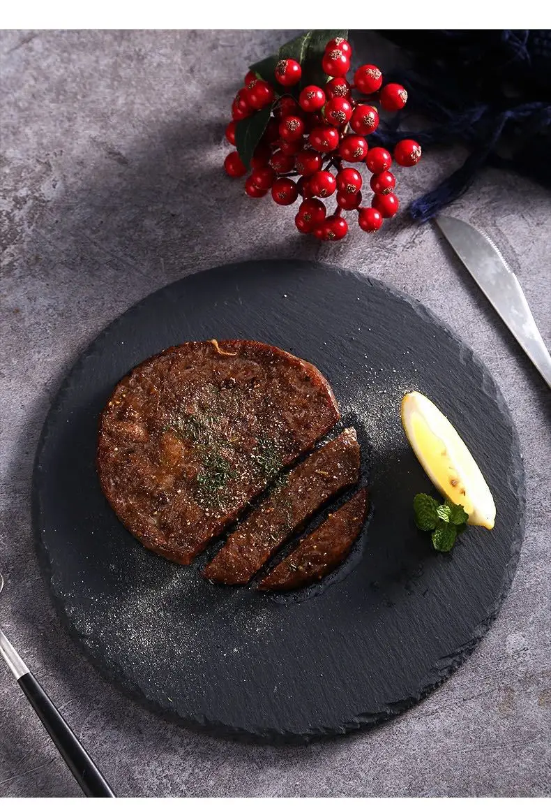 Black Rock Natural Slate Plate: Japanese Stone Platter for Steak ...