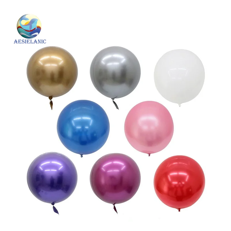 12 Inch Romantic Wedding Metallic Color Chrome Bobo Balloons For Party ...