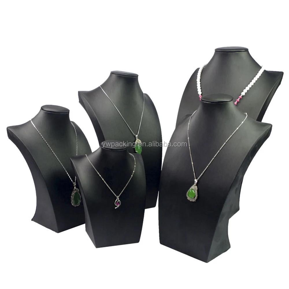 Black Jewelry Necklace Choker Display Neck Bust 16x15cm HOT U9H9 