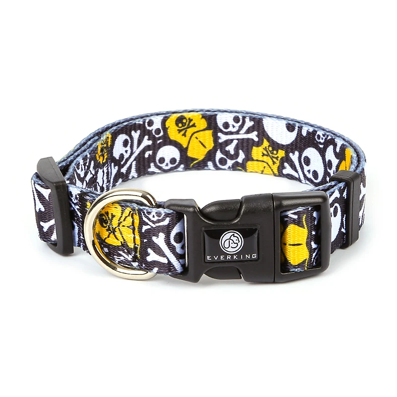 

High Quality Pet Collar Pirate Black Red Green Blue French bulldog Labrador German shepherd Collar