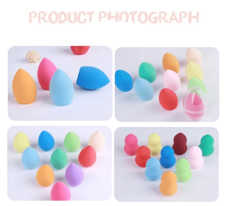 2020 wholesales oem loq moq 10 color drop-shaped egg vegan soft mini private label custom logo sponge blendered with box