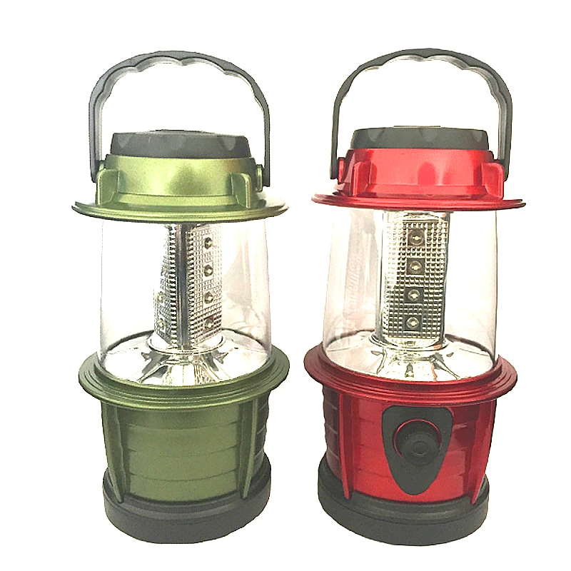 Factory Supply Plastic Portable Emergency 3*AA Battery Powered Smart Bright 9 LED Camping led Lantern Light