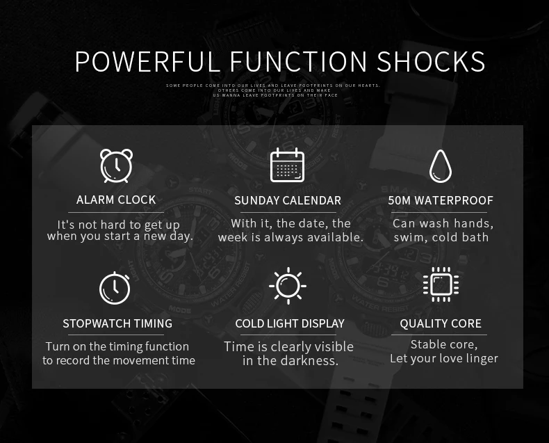 SMAEL 1545D relojes hombre Top Cool Black Analog Digital Boy Brand Wrist Watch Shockproof Watches For Men Luxury