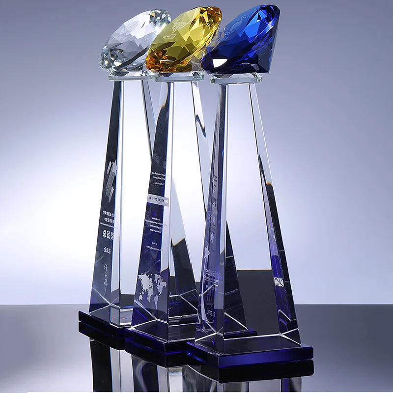 钻石顶级水晶奖杯奖励 vip 纪念品礼品