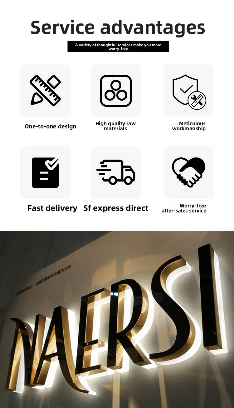 product custom made led illuminated art letter light for coffee shops clothing stores bars hair salons front desk counter sign design-1