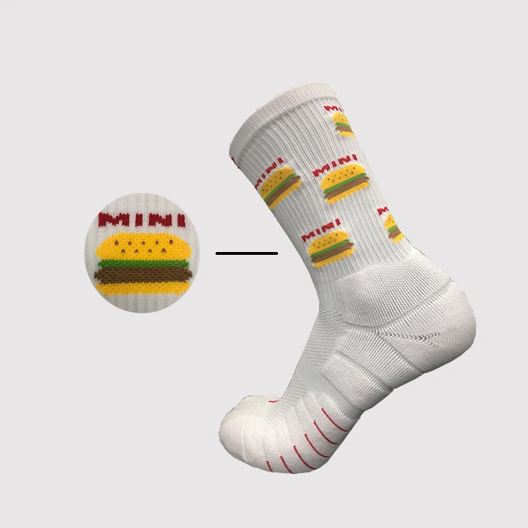 Wholesale White Mens Compression Ventilation Athletic Socks Antislip