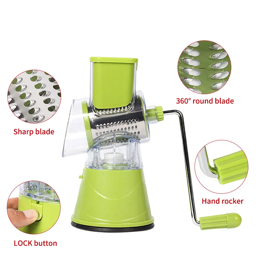 Potato Carrot Cheese Shredder Vegetable Cutter Round Slicer Graters ...