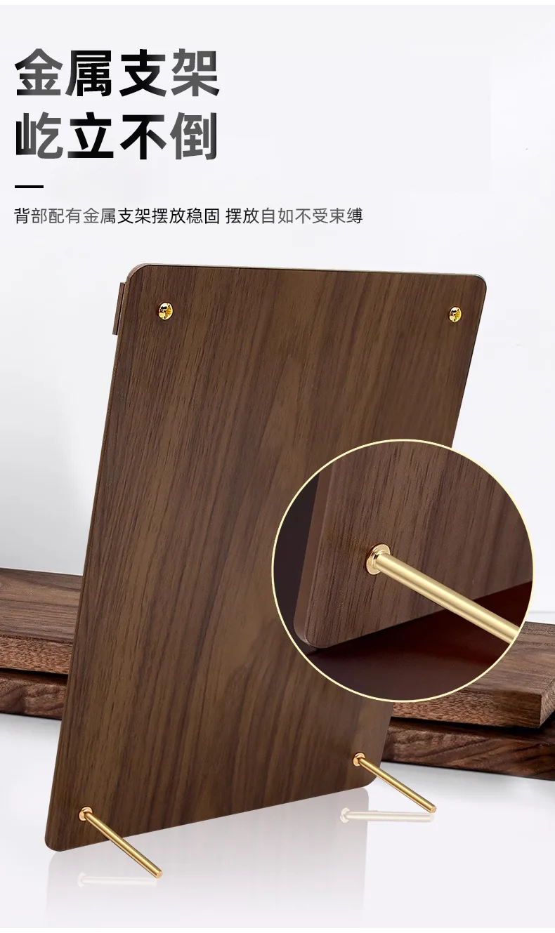 Custom Desktop Business License Walnut Display Frame