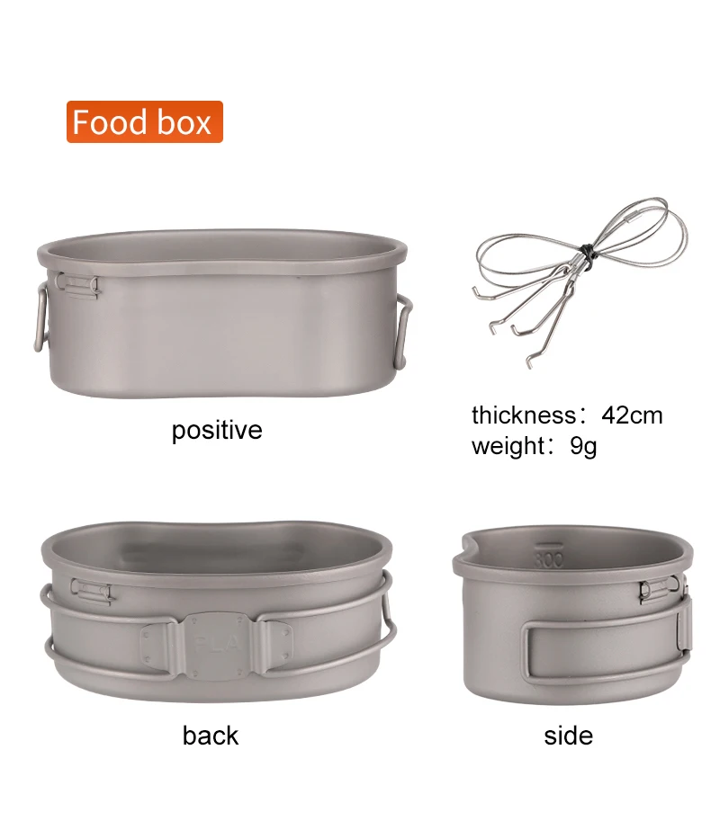 Titanium Lunch Box Can Heat Food Container Camping Tableware Buy