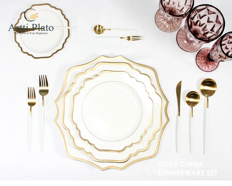 Wholesale High-end Ceramic Dinner Dish Plate Fine Porcelain Dinner ...