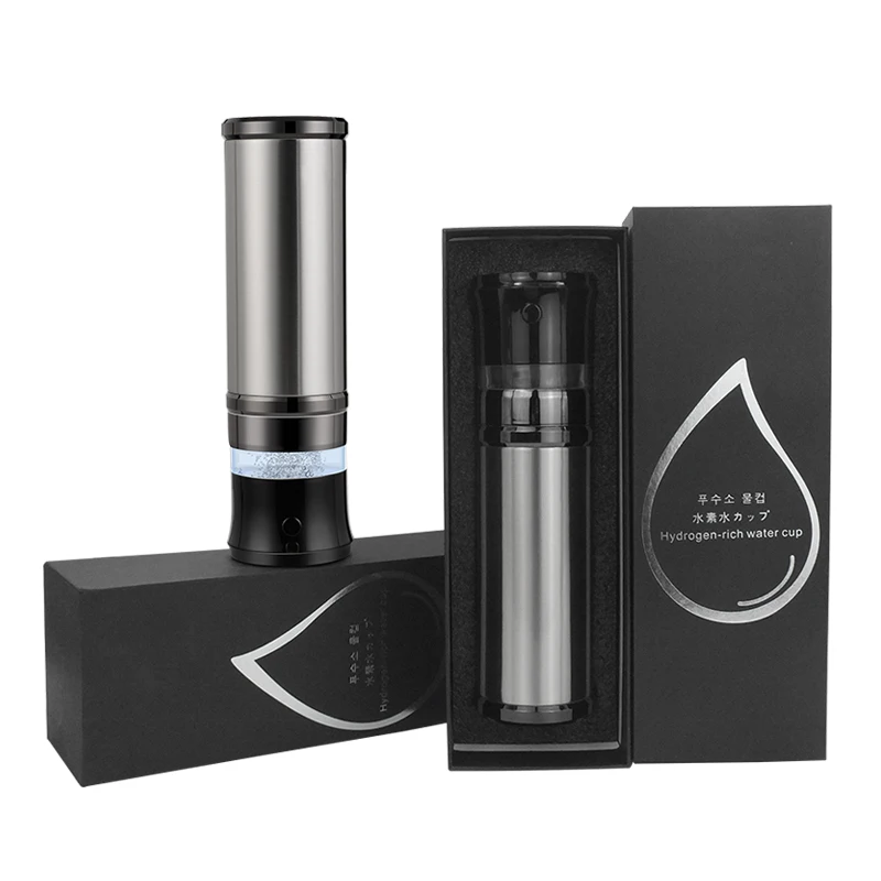 300ml Smart Portable Hot Kangen Purifier Machine Drinking Sports Alkaline Ionizer Plastic Hydrogen Generator Water Bottle Filter