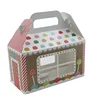 Luxury printing design customized house-shaped mini cake box for candy