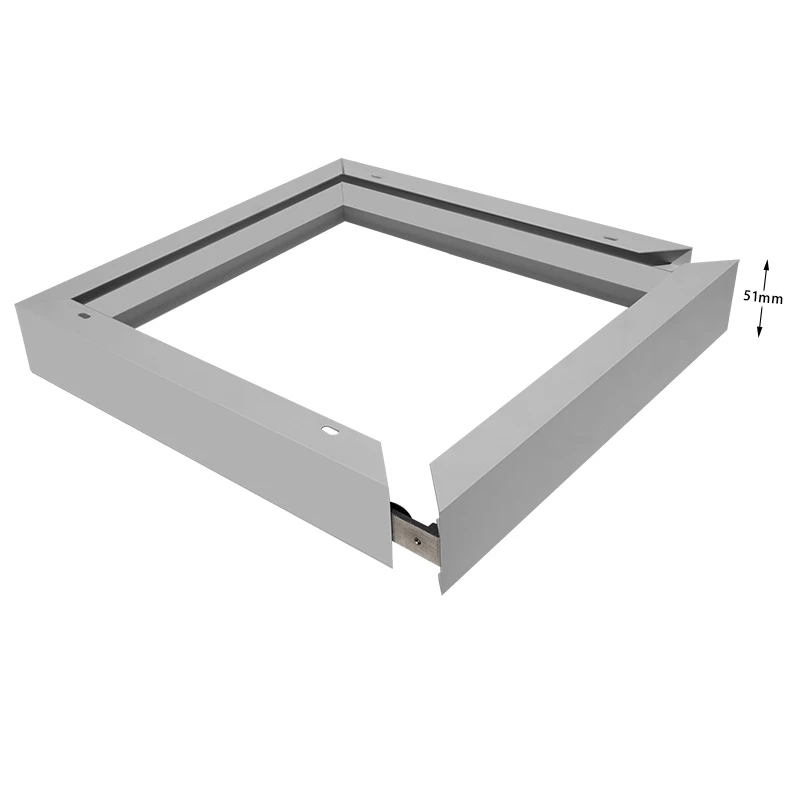 Surface mounted 60x60 62x62 screwless led panel frame aluminum frame for led ceiling lamp