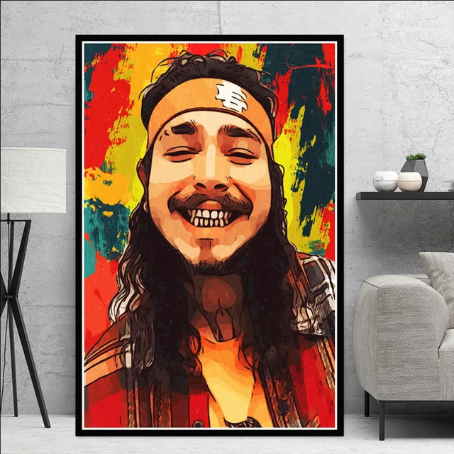 Details about   H585 Art Decor Post Malone Poster American Rapper Hip Hop Music Star 