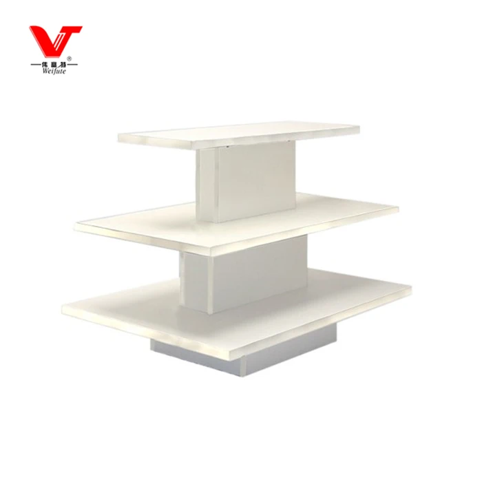 White Retail Wooden Display Tables For Garment Shop Buy Customized