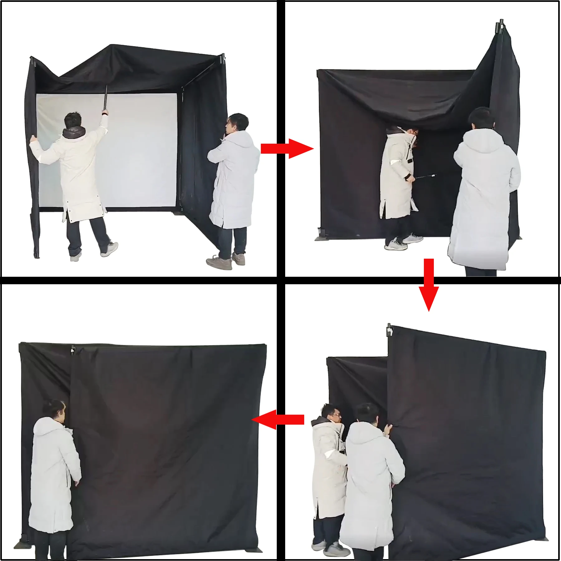 Durable Golf Simulator Impact Screen 3d Impact Screen Virtual Low Noise