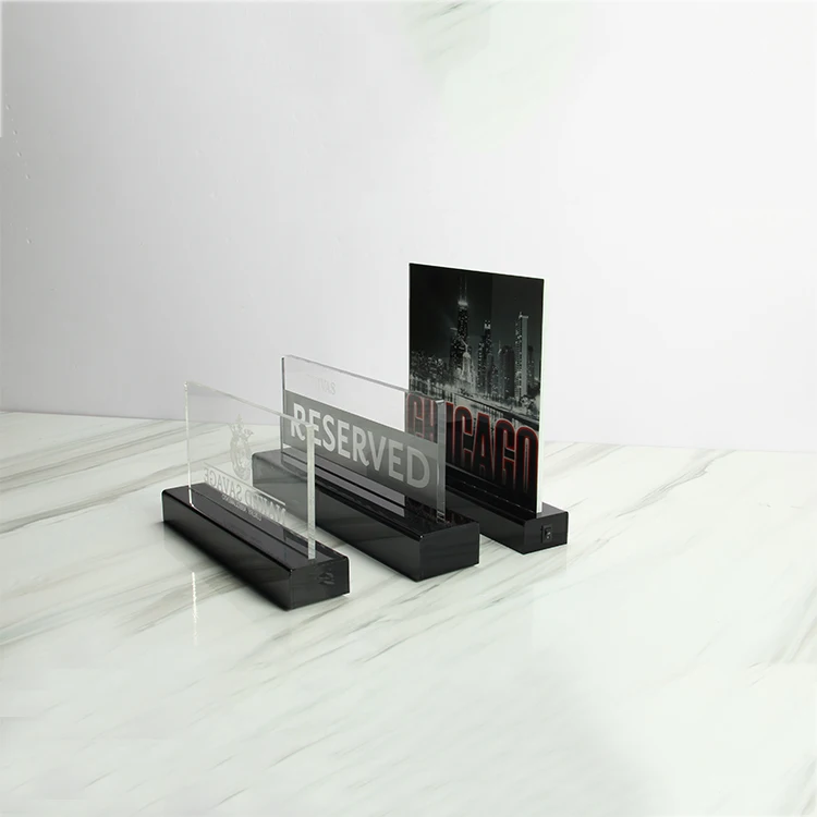 Neon Light Customization Holder Acrylic Custom Factory Made Laser Engraving Lighted Hotel Reserved Restaurant ubers led sign