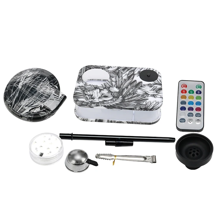 Wholesale Custom Colored Smoke Nargile Plastic Hookah Box Chicha