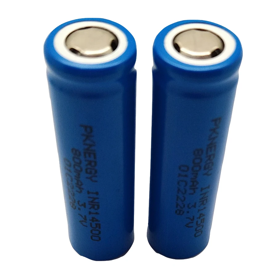 Factory direct! AA size rechargeable lithium ion cell ICR14500 700mah li-ion battery for torch