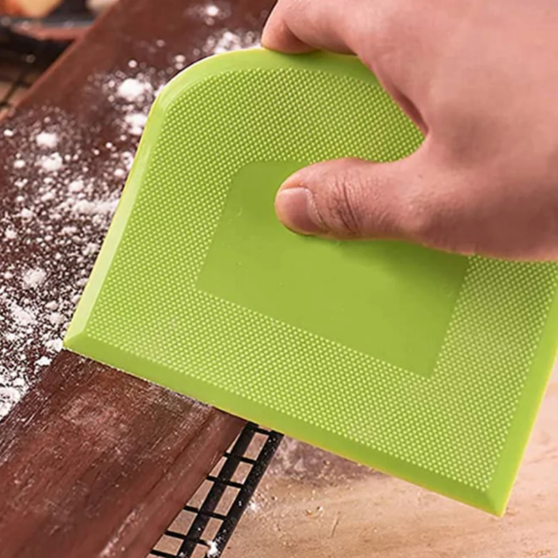 2 Pack Dough Scraper Bowl Scraper Foodsafe Dough Cutter Plastic Bench