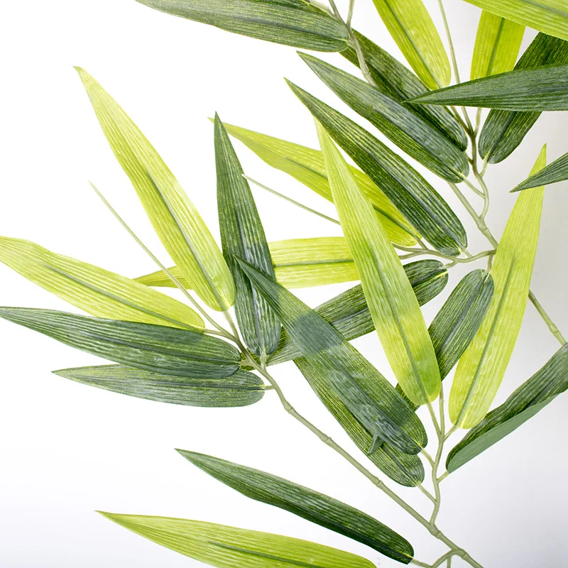 Faux Plastic Tree Branch Artificial Bamboo Branches With Leaves For