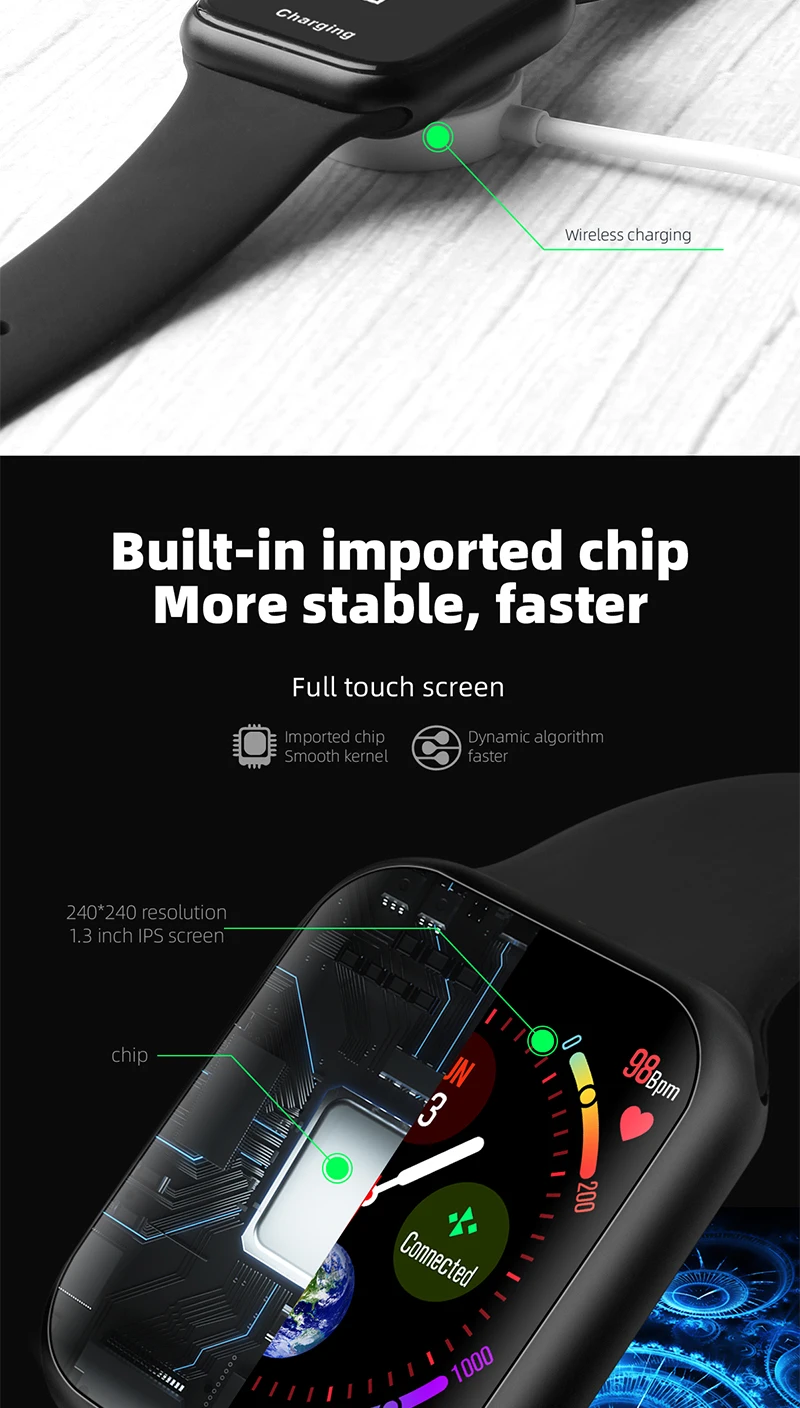 P90 Smart Watch Full Touch Screen Wireless Charging Sport Fitness Heart Rate Blood Pressure BT Bracelet Message Reminder(5).jpg