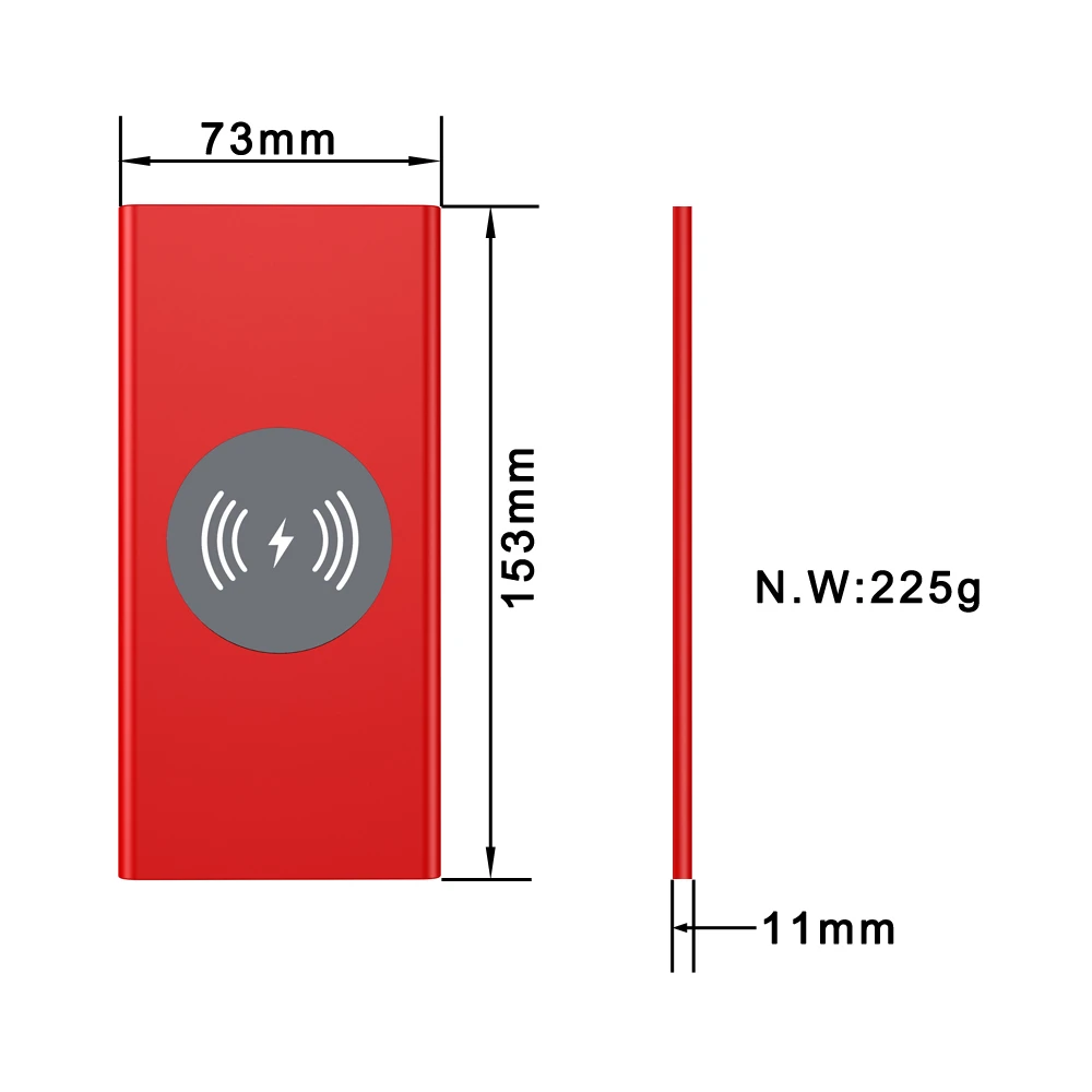 Most popular USB type-c port pretty color charger YF113 suction cup wireless charger power bank for phone - ANKUX.COM