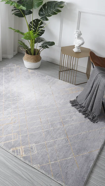 Alfombra Y Alfombras Lavables De Terciopelo Y Cristal De Lujo,Estilo