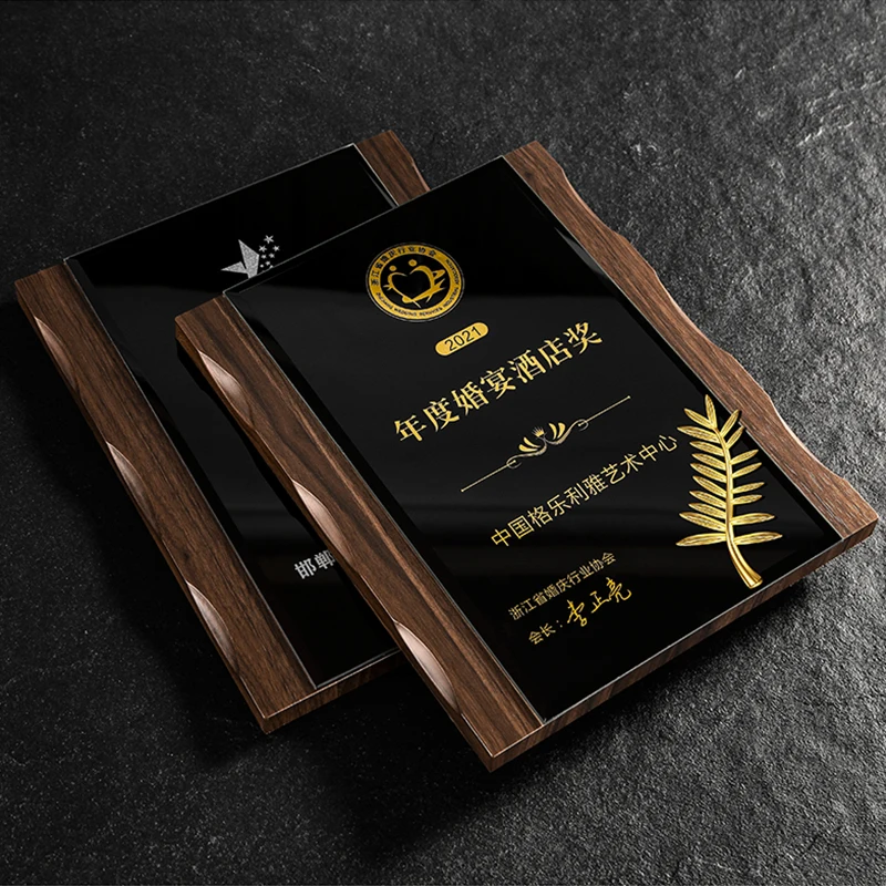 product wooden plaque custom company award gifts free lettering decoration business sublimation brand honor-34